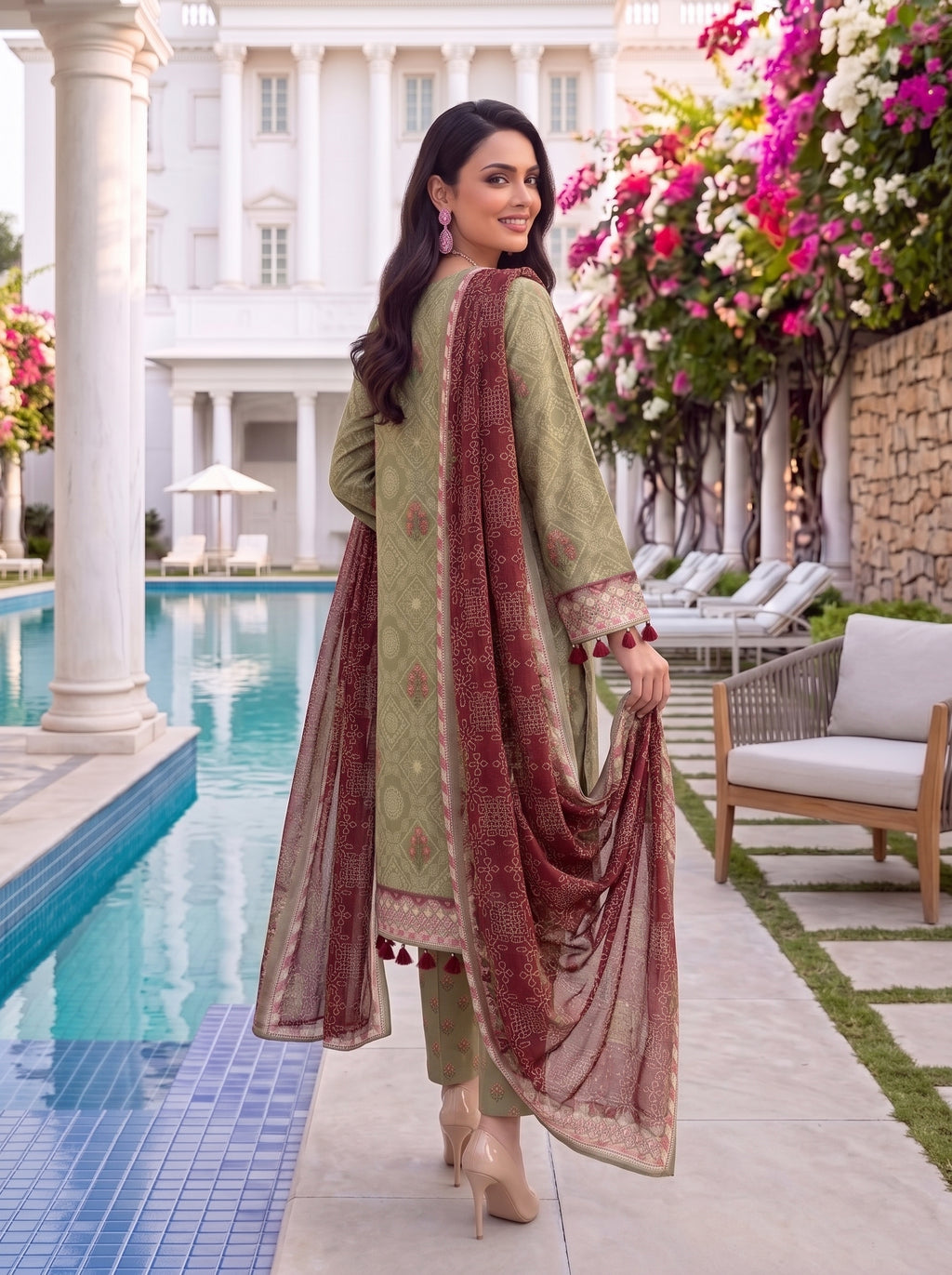 BLISS 3 PIECE - PRINTED LAWN SUIT Unstitched