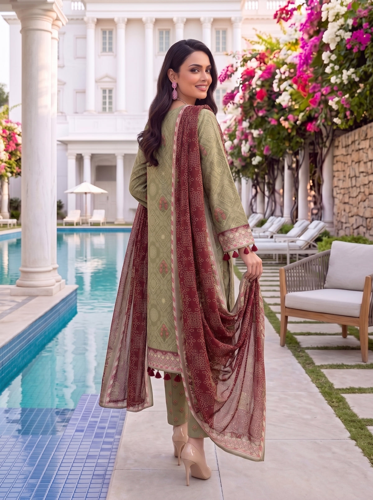 BLISS 3 PIECE - PRINTED LAWN SUIT Unstitched