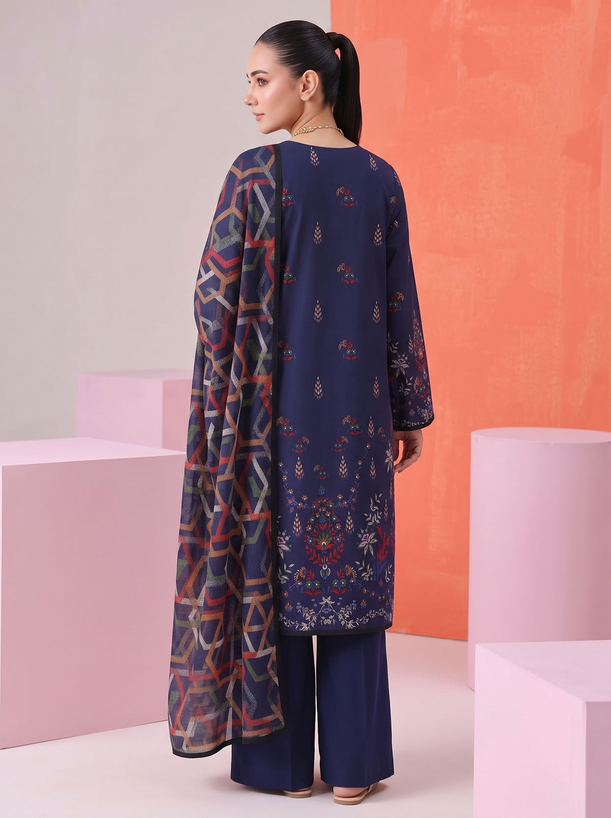 BISMIL 3 PIECE - DIGITAL PRINTED PREMIUM VISCOSE SUIT Unstitched 02