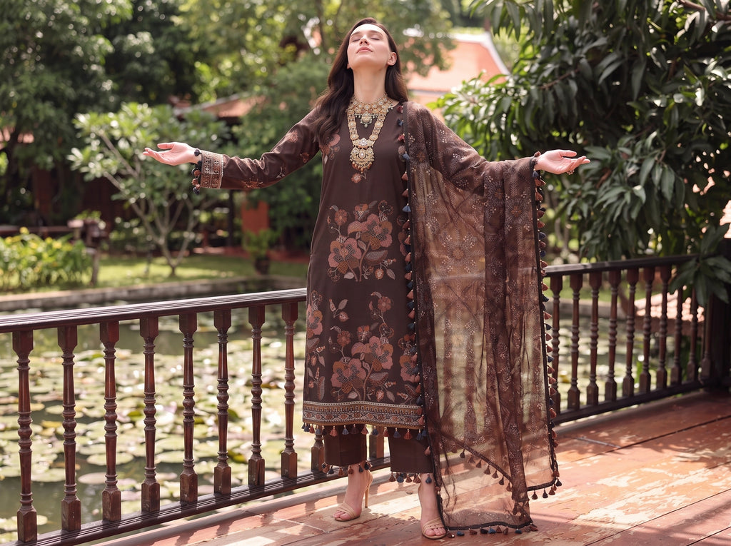 BISMIL 3 PIECE - PRINTED LAWN SUIT Unstitched