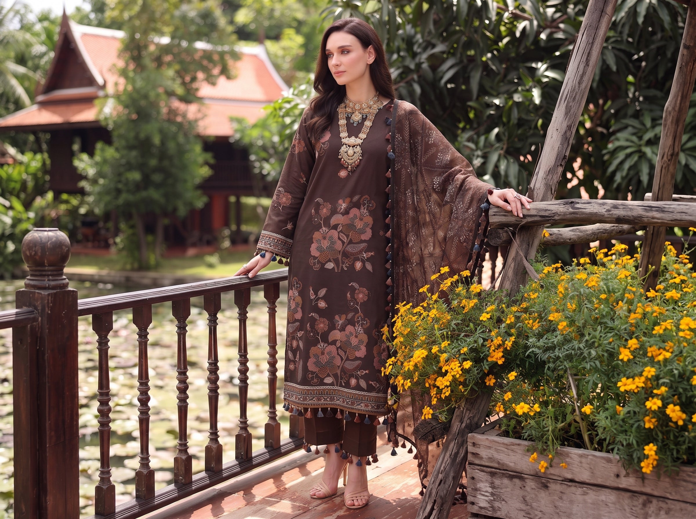 BISMIL 3 PIECE - PRINTED LAWN SUIT Unstitched