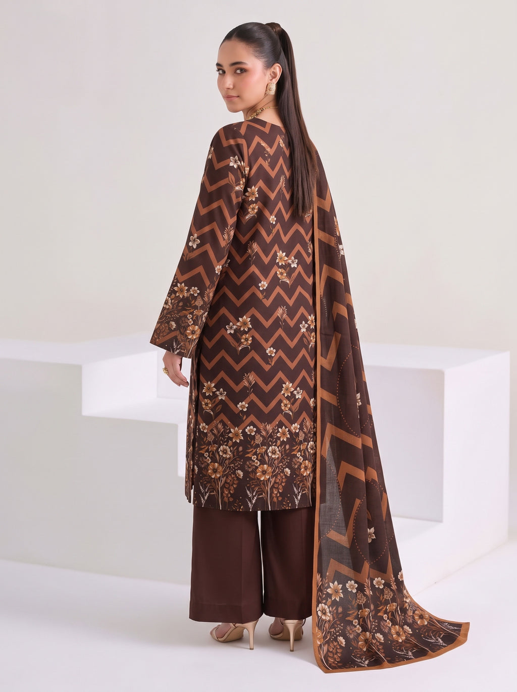 BISMIL 3 PIECE - DIGITAL PRINTED PREMIUM VISCOSE SUIT Unstitched 03
