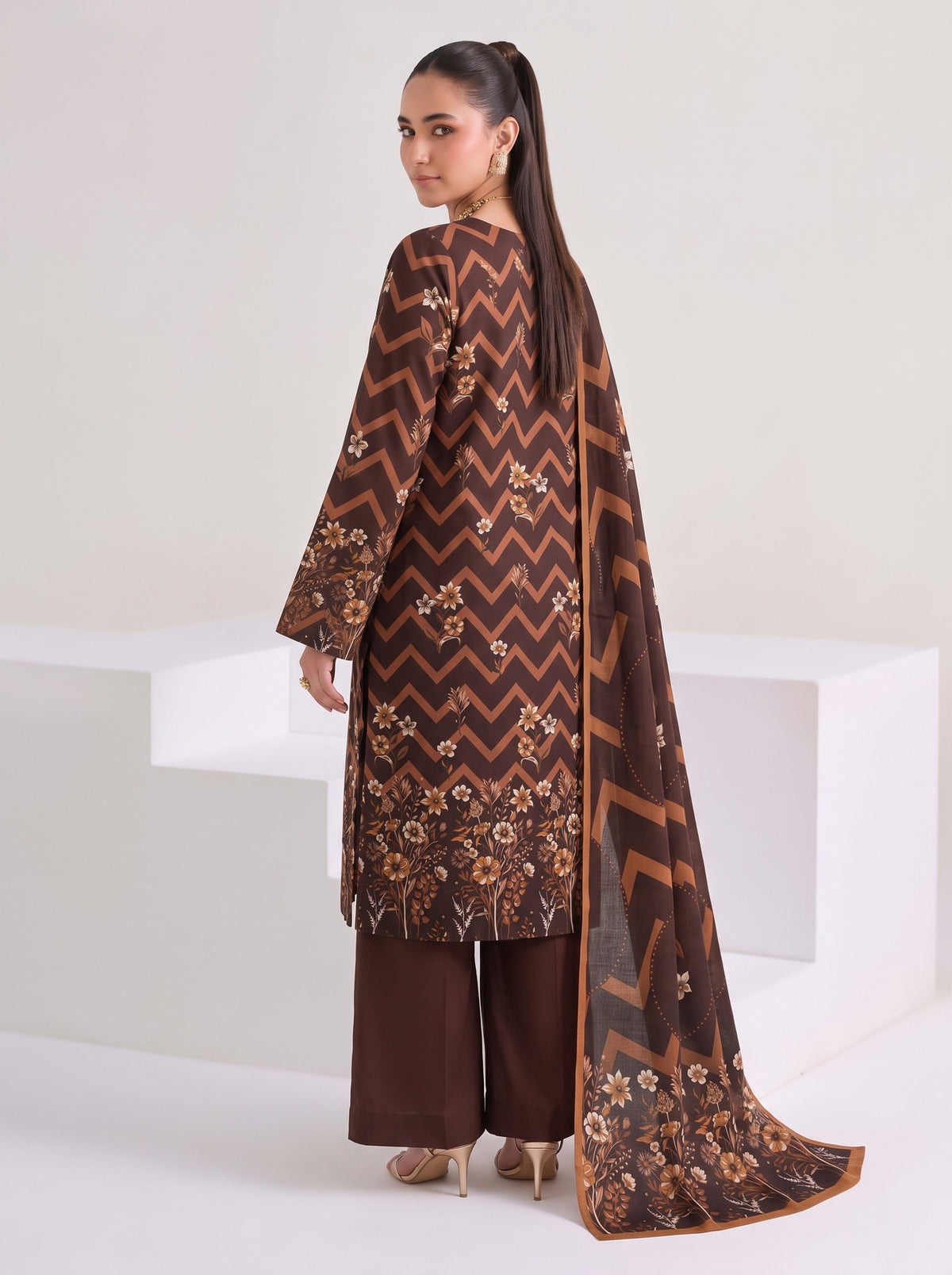 BISMIL 3 PIECE - DIGITAL PRINTED PREMIUM VISCOSE SUIT Unstitched 03