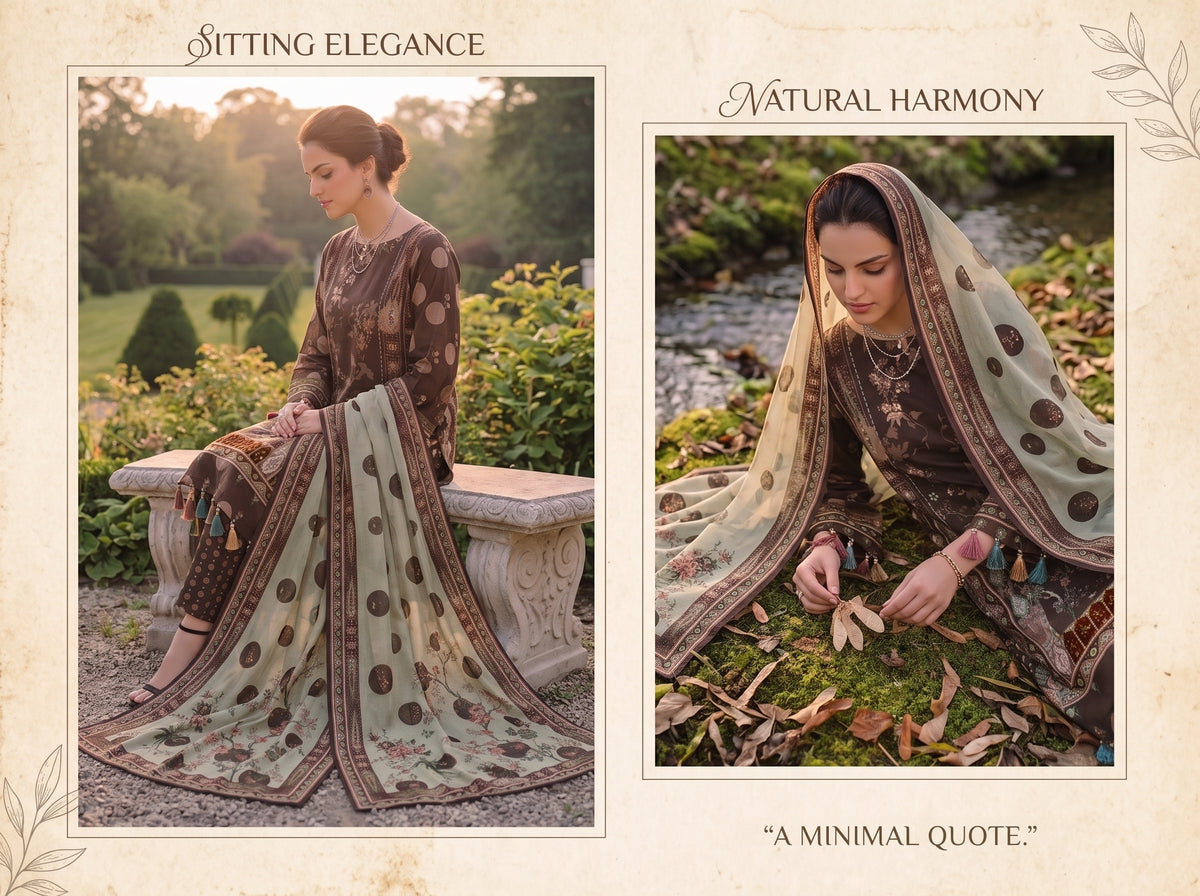 BLISS 3 PIECE - PRINTED LAWN SUIT Unstitched