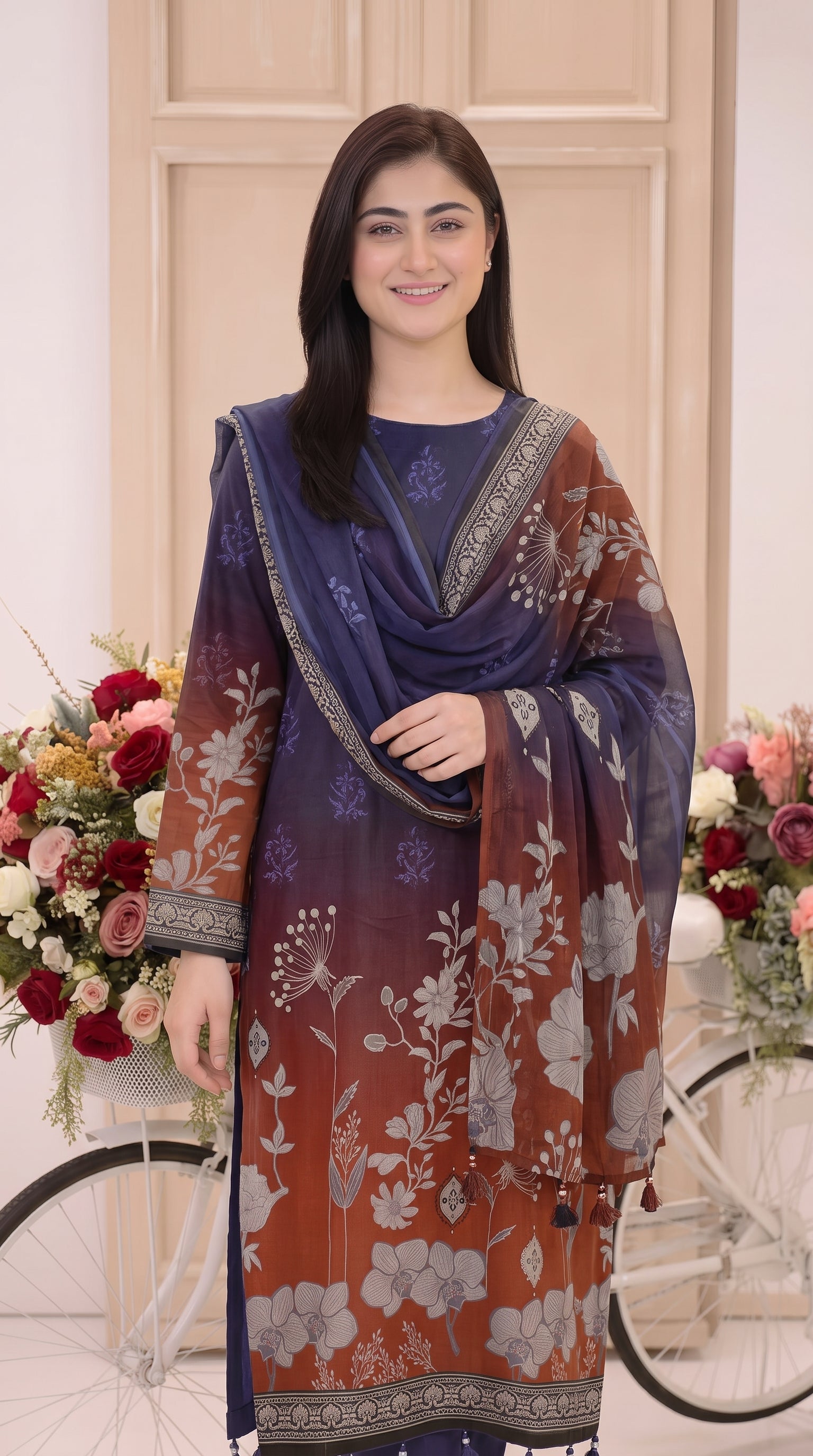 BISMIL 3 PIECE - PRINTED LAWN SUIT Unstitched 030