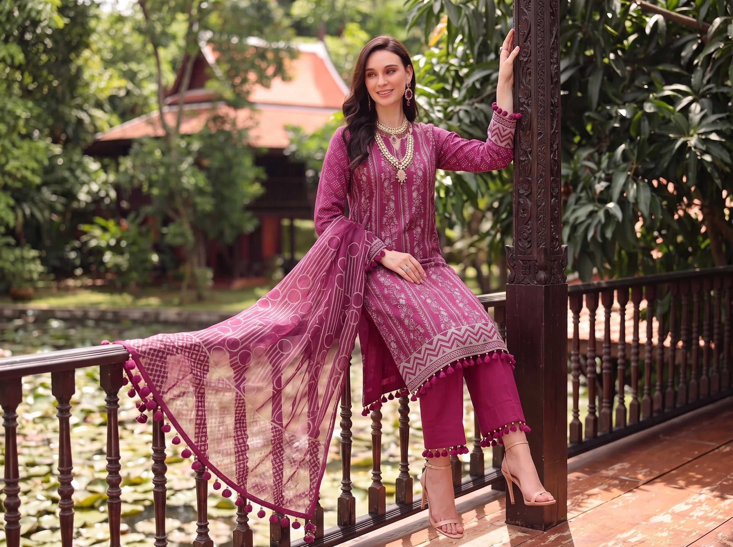 BISMIL 3 PIECE - PRINTED LAWN SUIT Unstitched