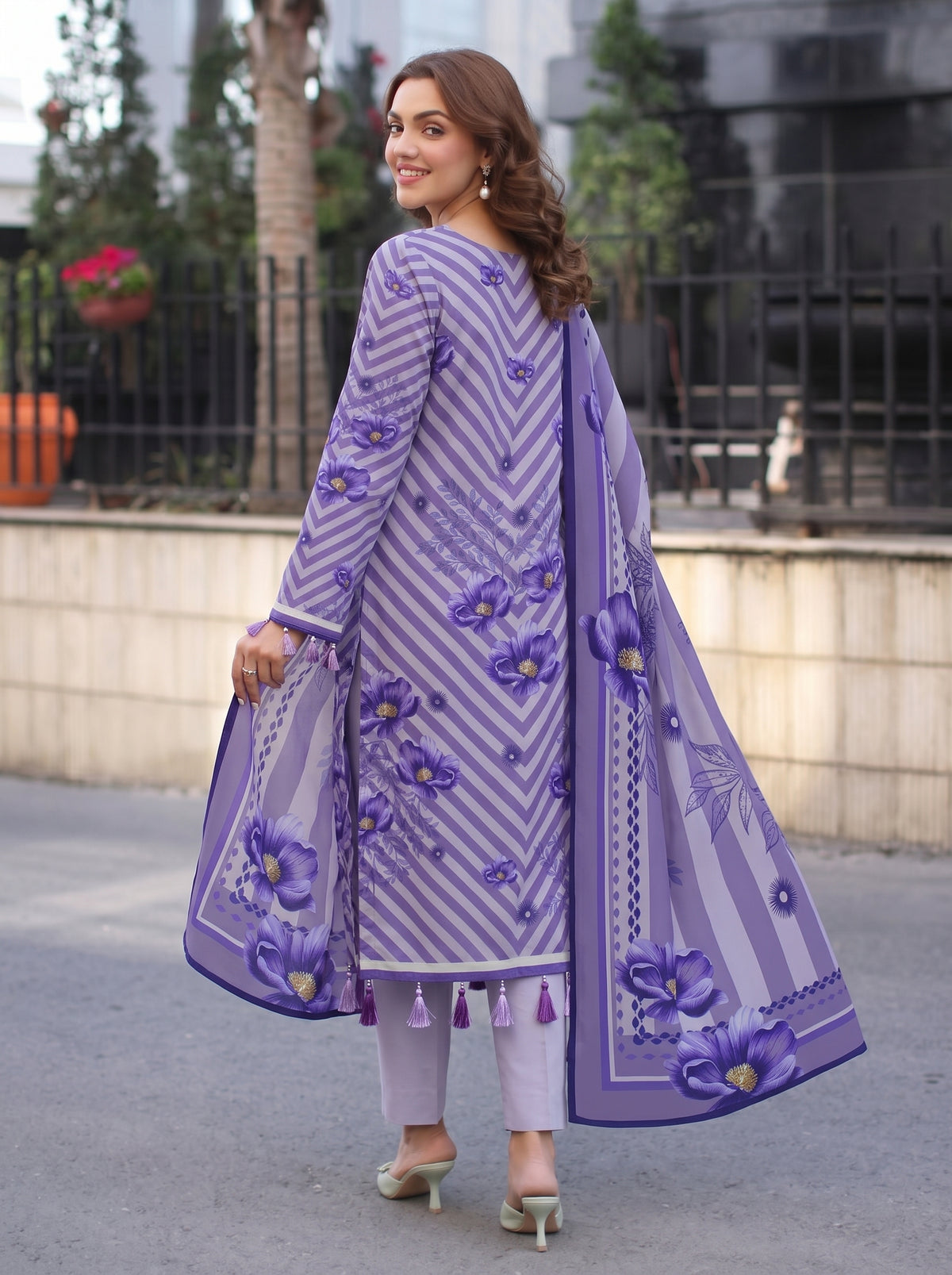 BLOSSOM 3 PIECE - DIGITAL PRINTED Karandi SUIT Unstitched