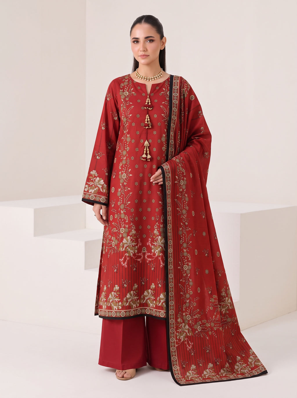 BISMIL 3 PIECE - DIGITAL PRINTED PREMIUM VISCOSE SUIT Unstitched 01