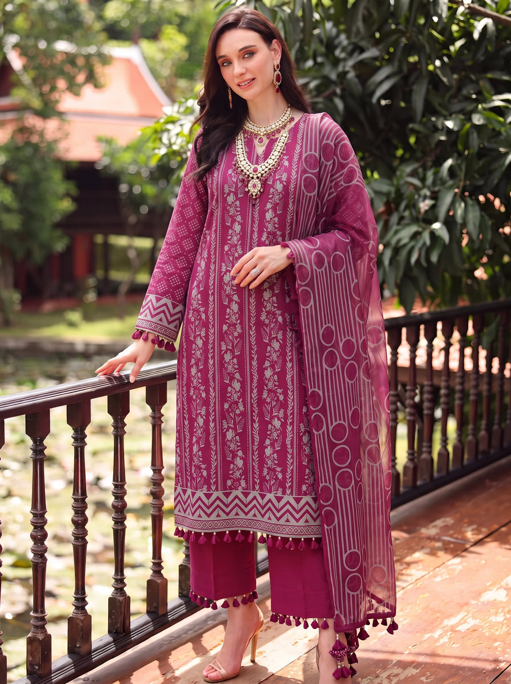 BISMIL 3 PIECE - PRINTED LAWN SUIT Unstitched