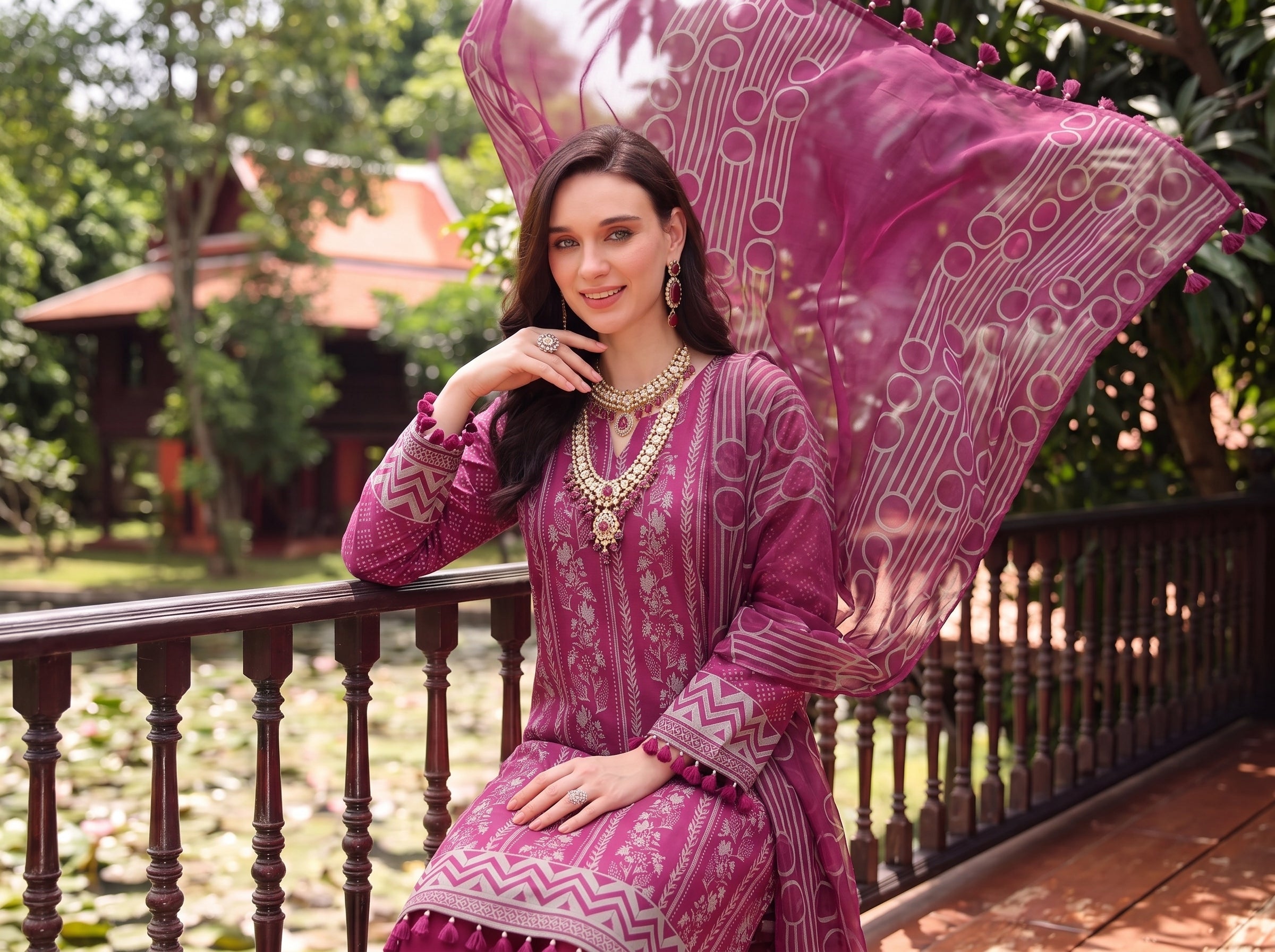 BISMIL 3 PIECE - PRINTED LAWN SUIT Unstitched