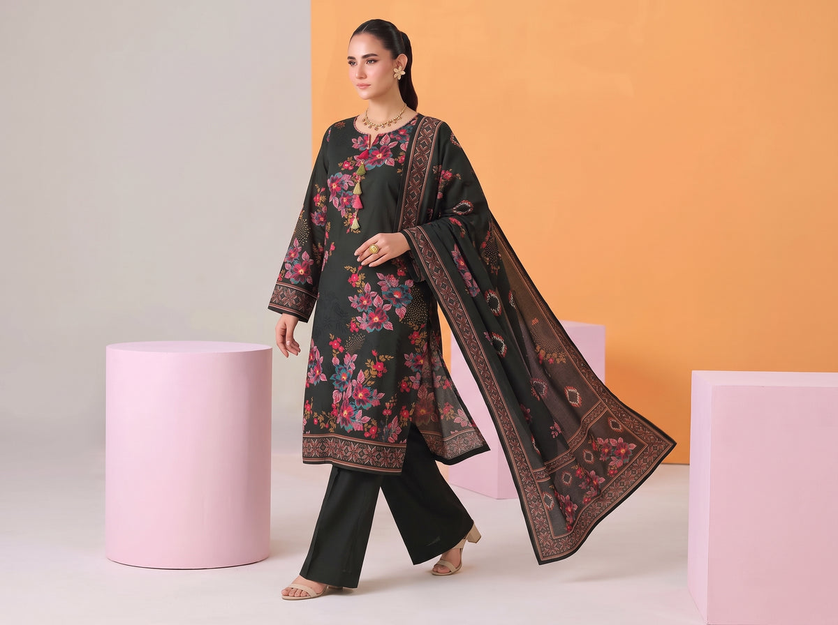 BISMIL 3 PIECE - DIGITAL PRINTED PREMIUM VISCOSE SUIT Unstitched 10