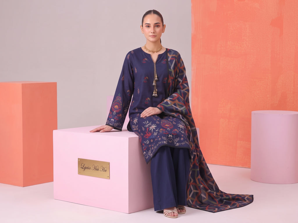 BISMIL 3 PIECE - DIGITAL PRINTED PREMIUM VISCOSE SUIT Unstitched 02