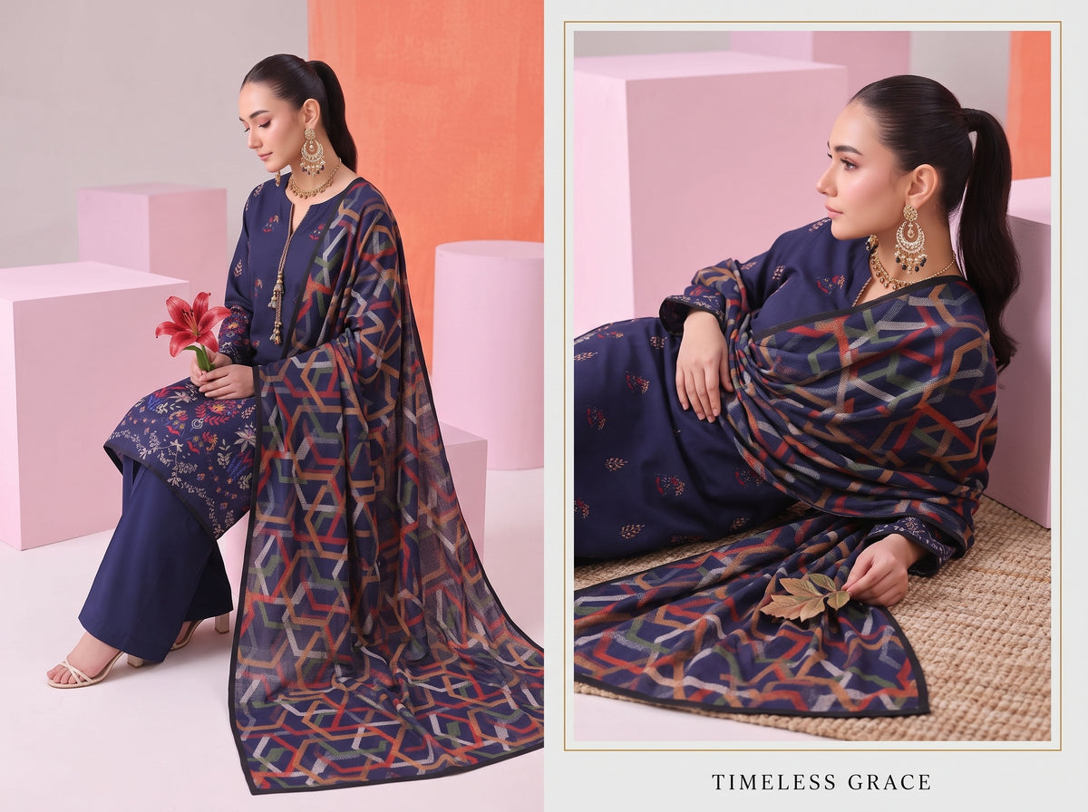 BISMIL 3 PIECE - DIGITAL PRINTED PREMIUM VISCOSE SUIT Unstitched 02