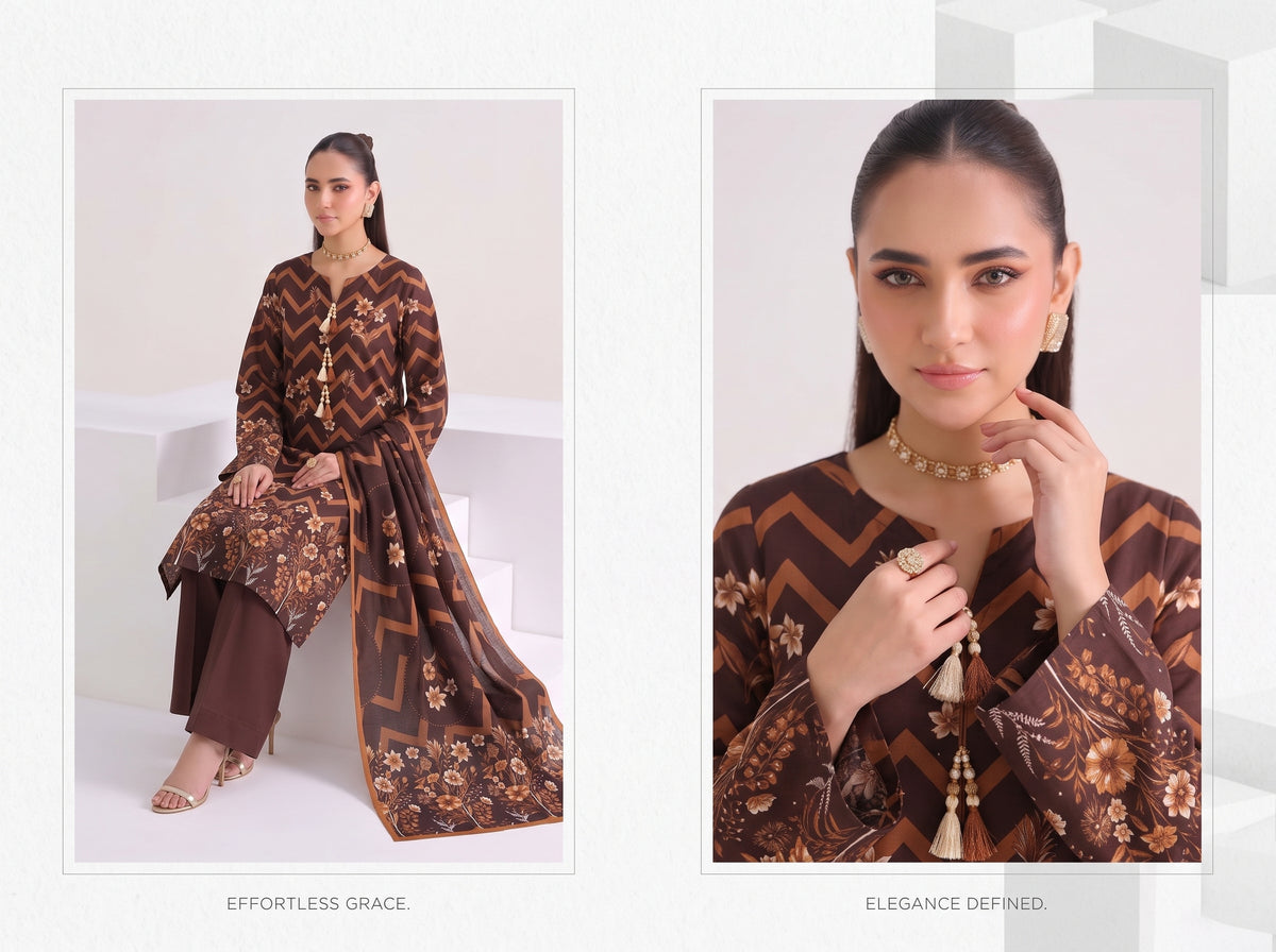 BISMIL 3 PIECE - DIGITAL PRINTED PREMIUM VISCOSE SUIT Unstitched 03