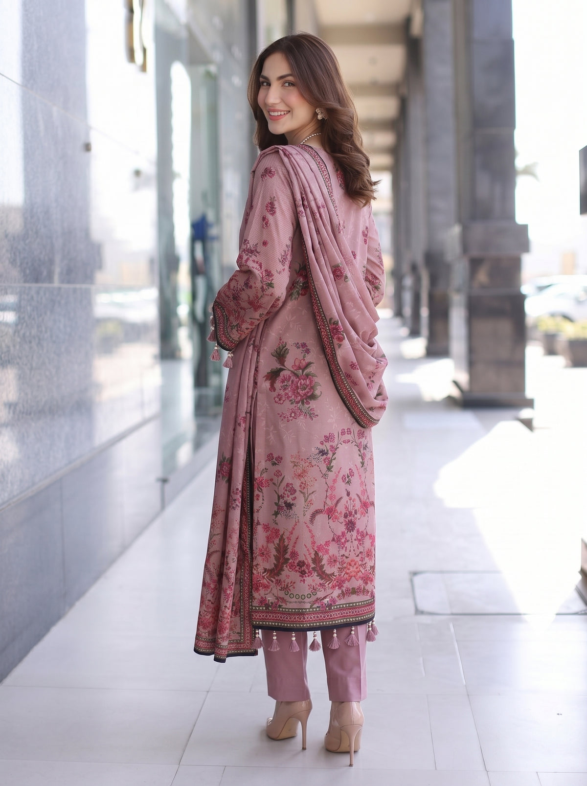 BLOSSOM 3 PIECE - DIGITAL PRINTED Karandi SUIT Unstitched