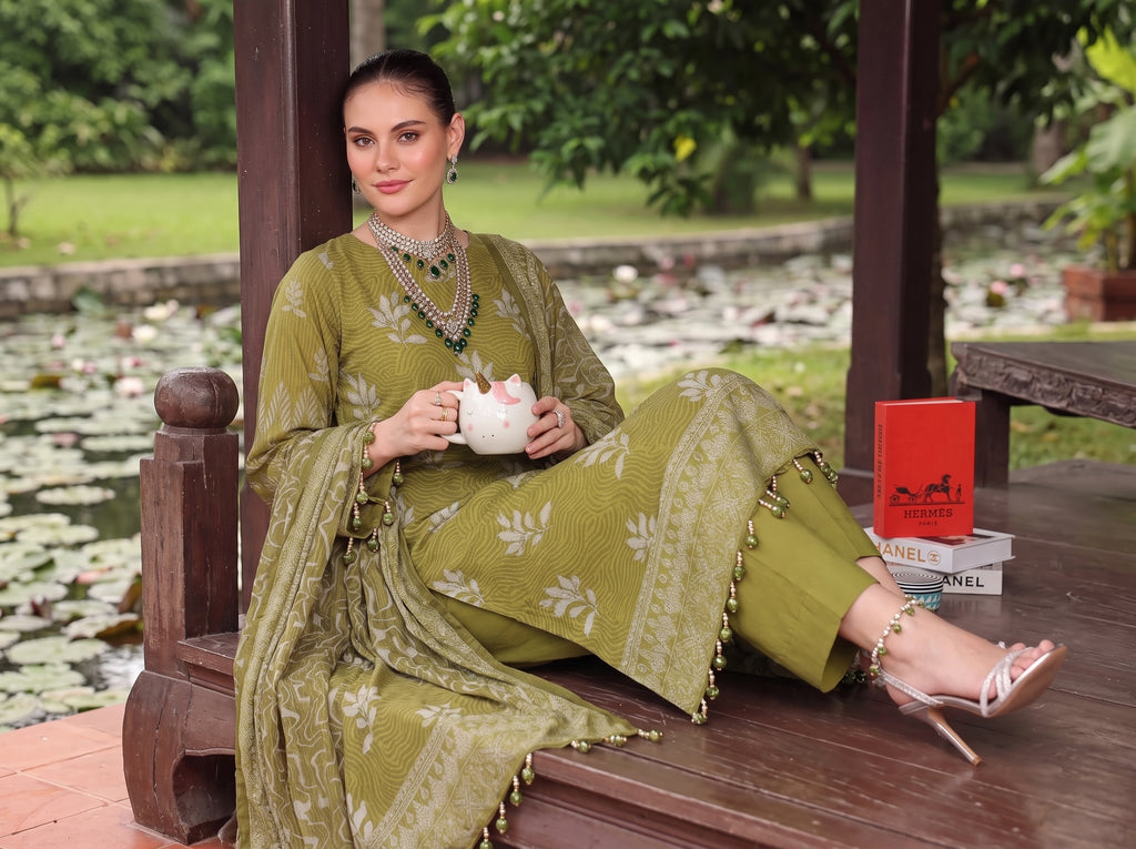 BISMIL 3 PIECE - PRINTED LAWN SUIT Unstitched