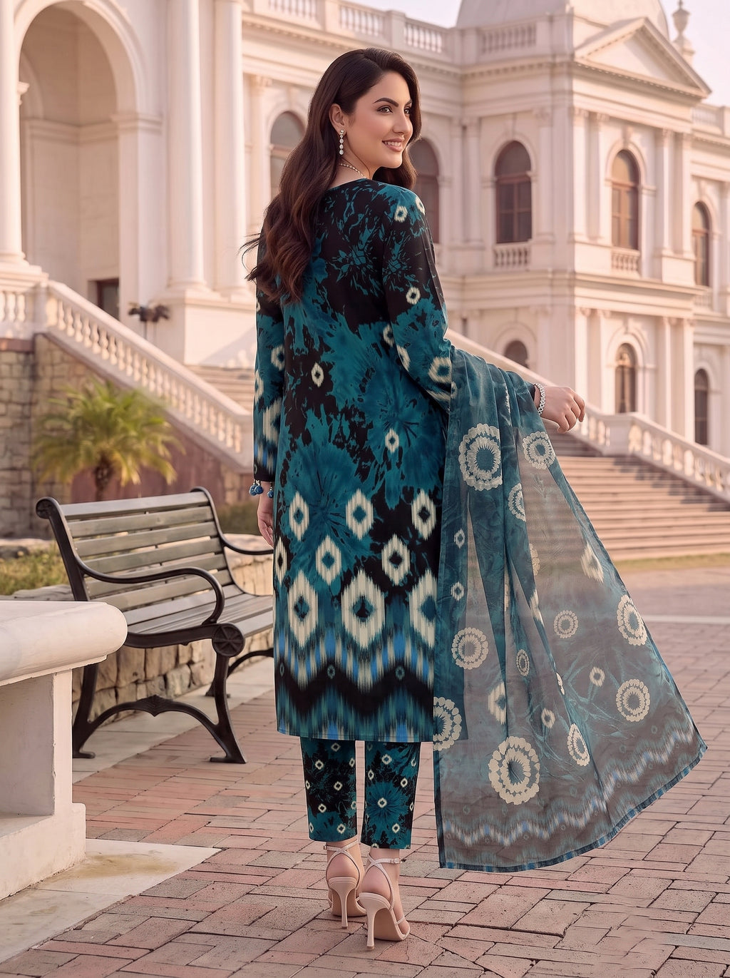 BLISS 3 PIECE - PRINTED LAWN SUIT Unstitched