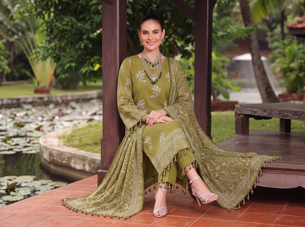 BISMIL 3 PIECE - PRINTED LAWN SUIT Unstitched