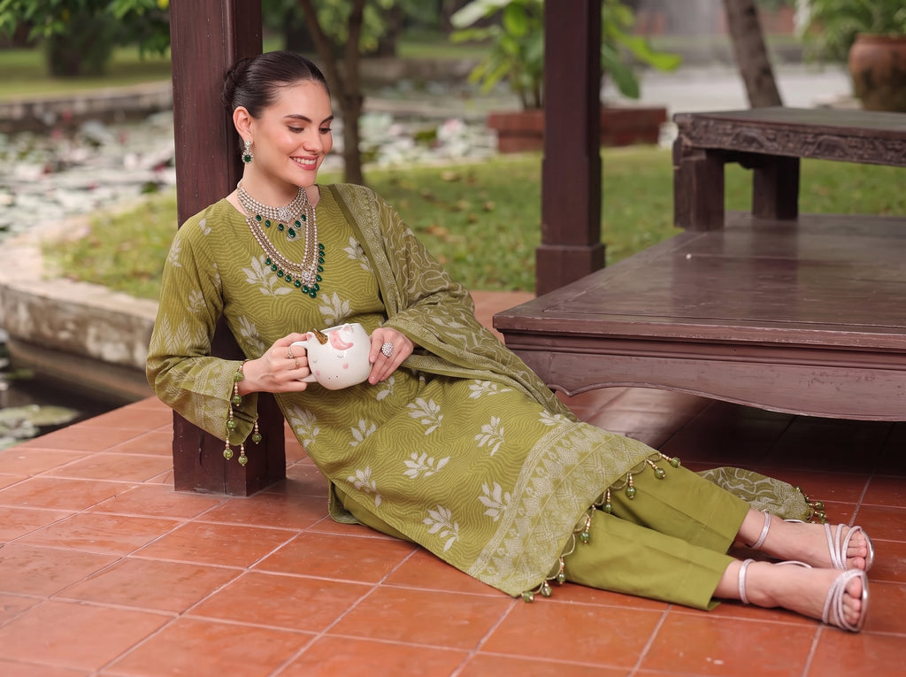 BISMIL 3 PIECE - PRINTED LAWN SUIT Unstitched