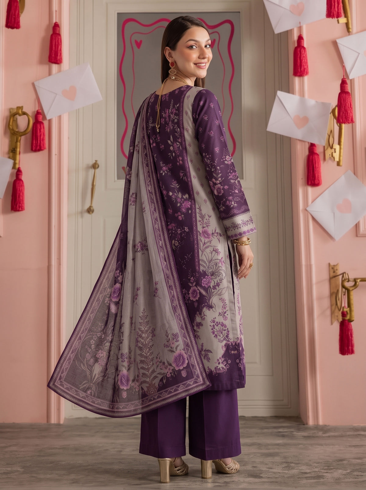 BISMIL 3 PIECE - DIGITAL PRINTED LAWN SUIT Unstitched