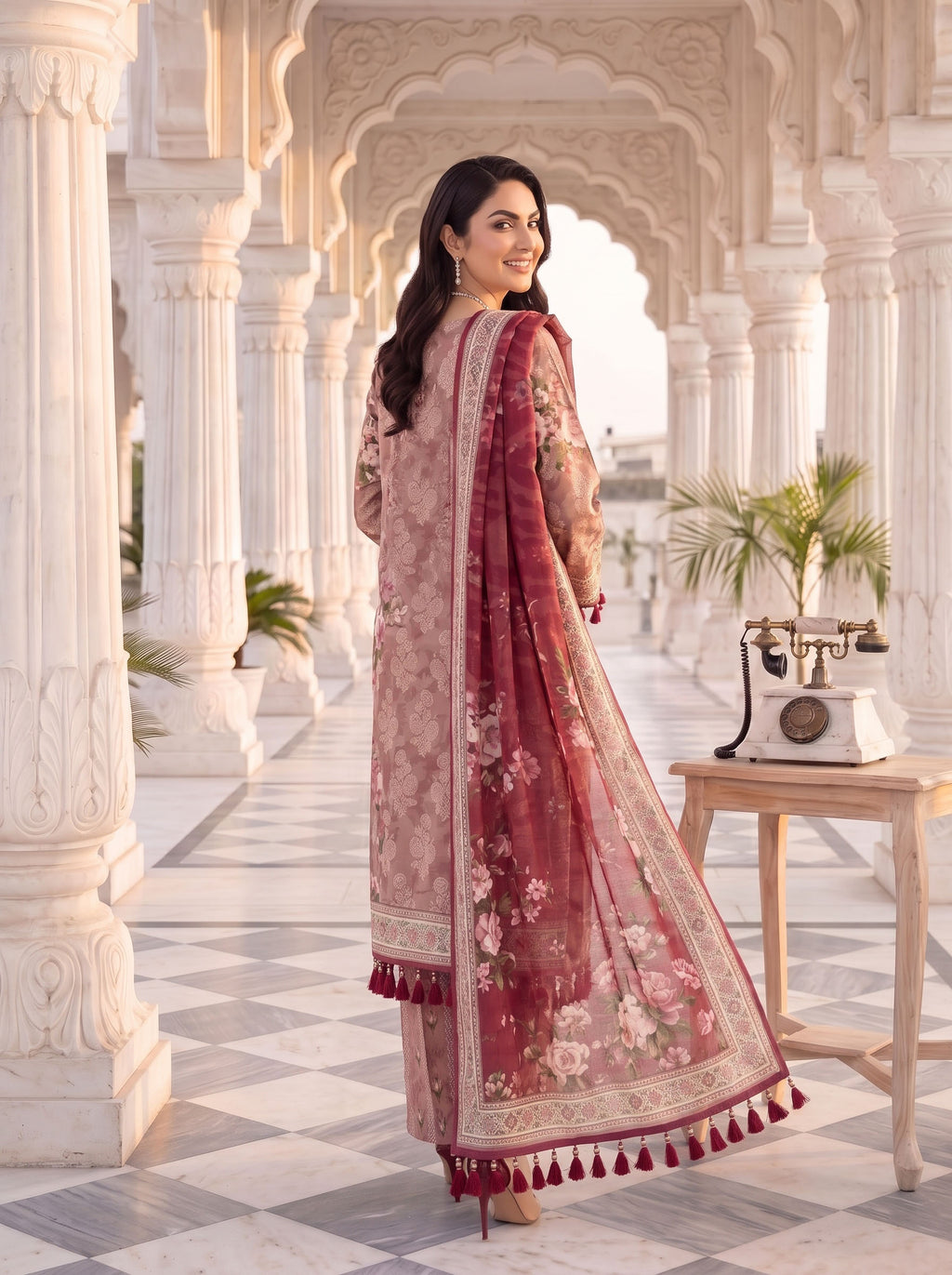 BLISS 3 PIECE - PRINTED LAWN SUIT Unstitched