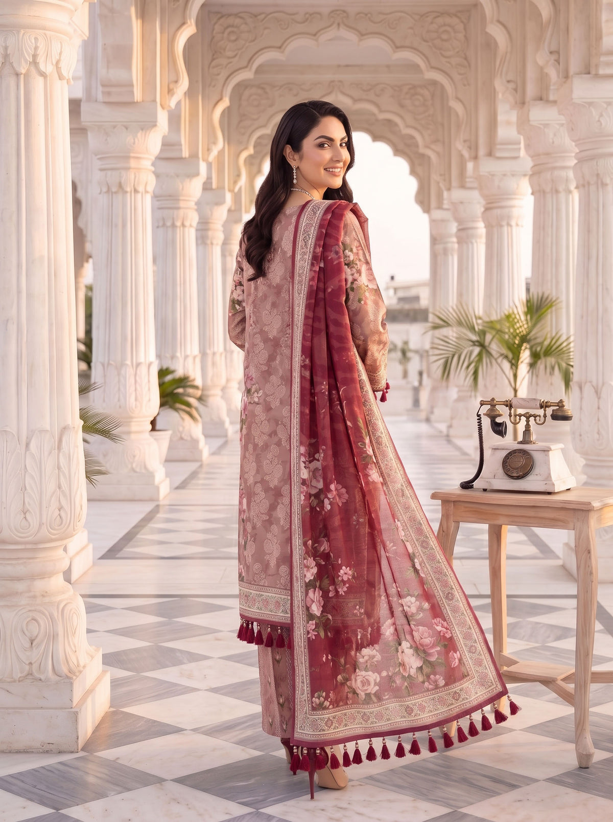 BLISS 3 PIECE - PRINTED LAWN SUIT Unstitched
