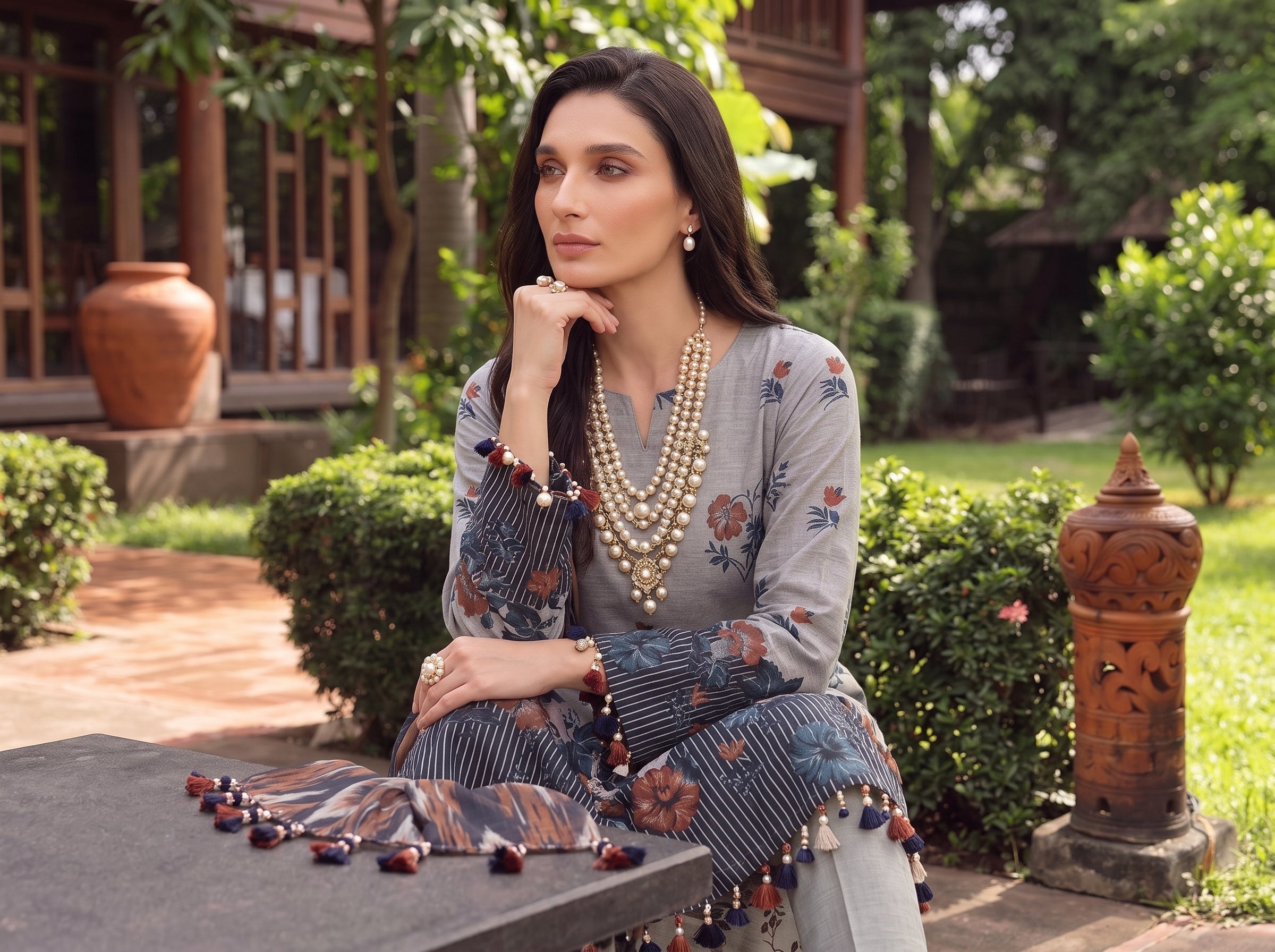 BISMIL 3 PIECE - PRINTED LAWN SUIT Unstitched