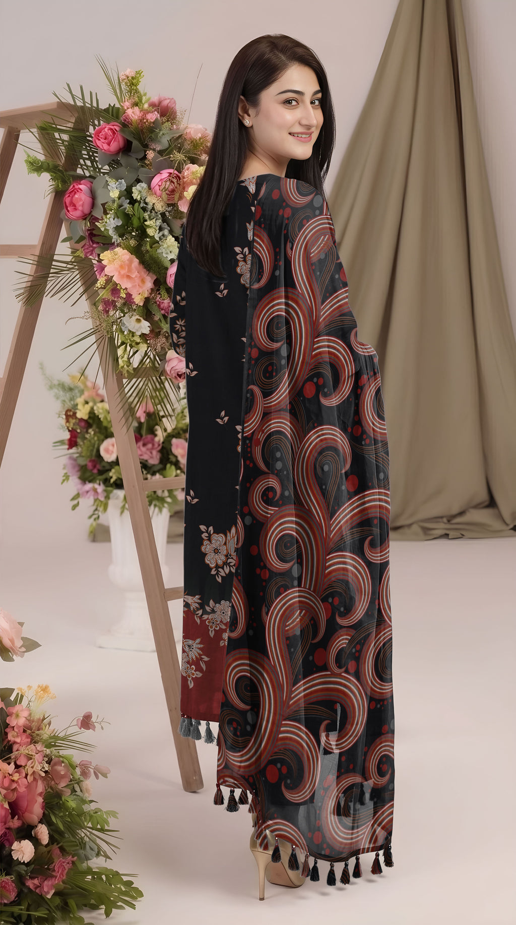 BISMIL 3 PIECE - PRINTED LAWN SUIT Unstitched 022