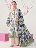 BISMIL 3 PIECE - DIGITAL PRINTED PREMIUM VISCOSE SUIT Unstitched 06