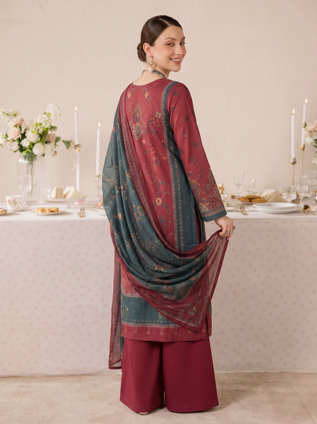 BISMIL 3 PIECE - DIGITAL PRINTED LAWN SUIT Unstitched