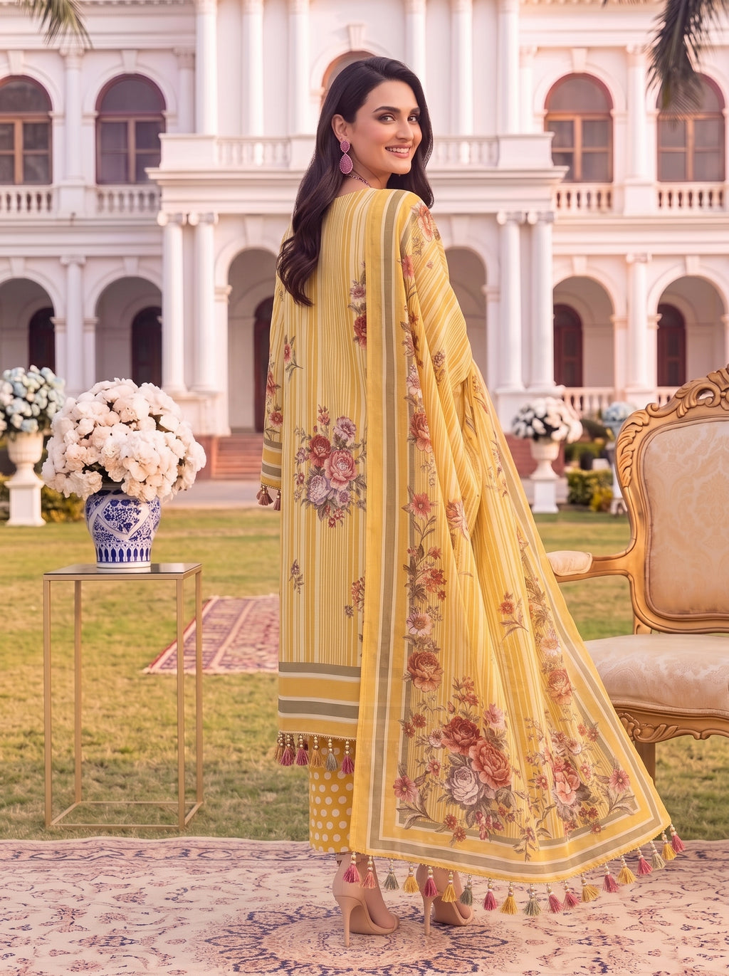 BLISS 3 PIECE - PRINTED LAWN SUIT Unstitched