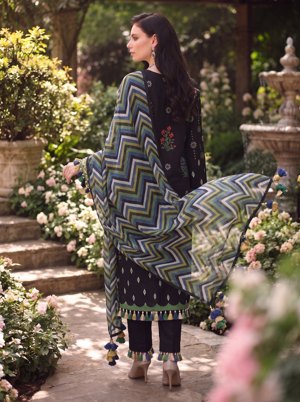 BISMIL 3 PIECE - PRINTED LAWN SUIT Unstitched
