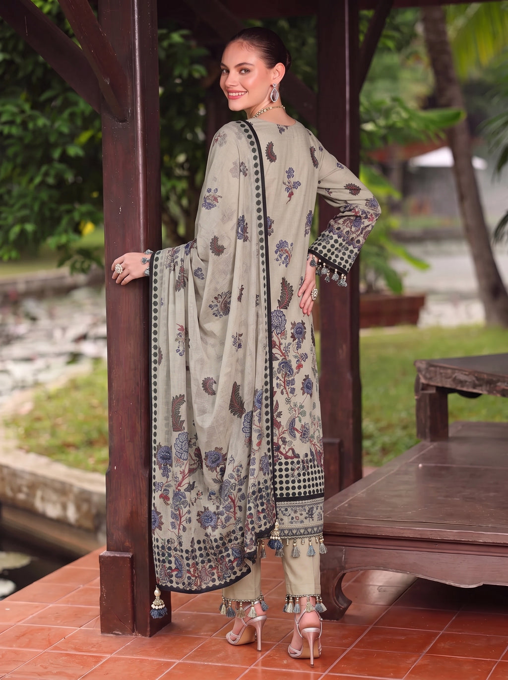 BISMIL 3 PIECE - PRINTED LAWN SUIT Unstitched