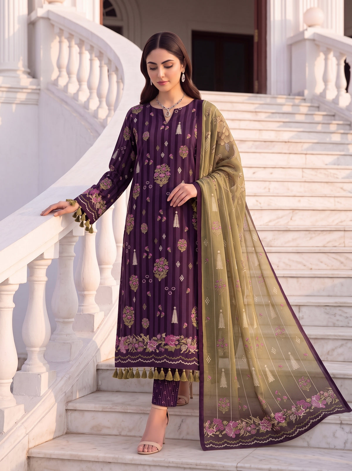 BLISS 3 PIECE - PRINTED LAWN SUIT Unstitched