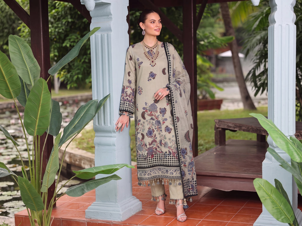 BISMIL 3 PIECE - PRINTED LAWN SUIT Unstitched