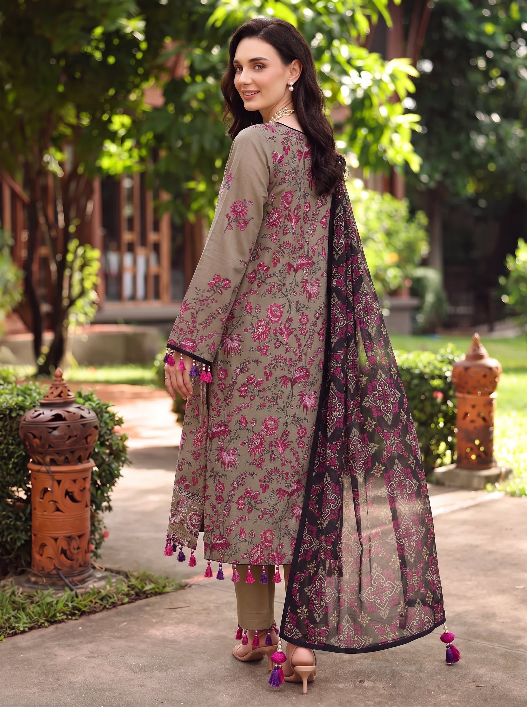 BISMIL 3 PIECE - PRINTED LAWN SUIT Unstitched