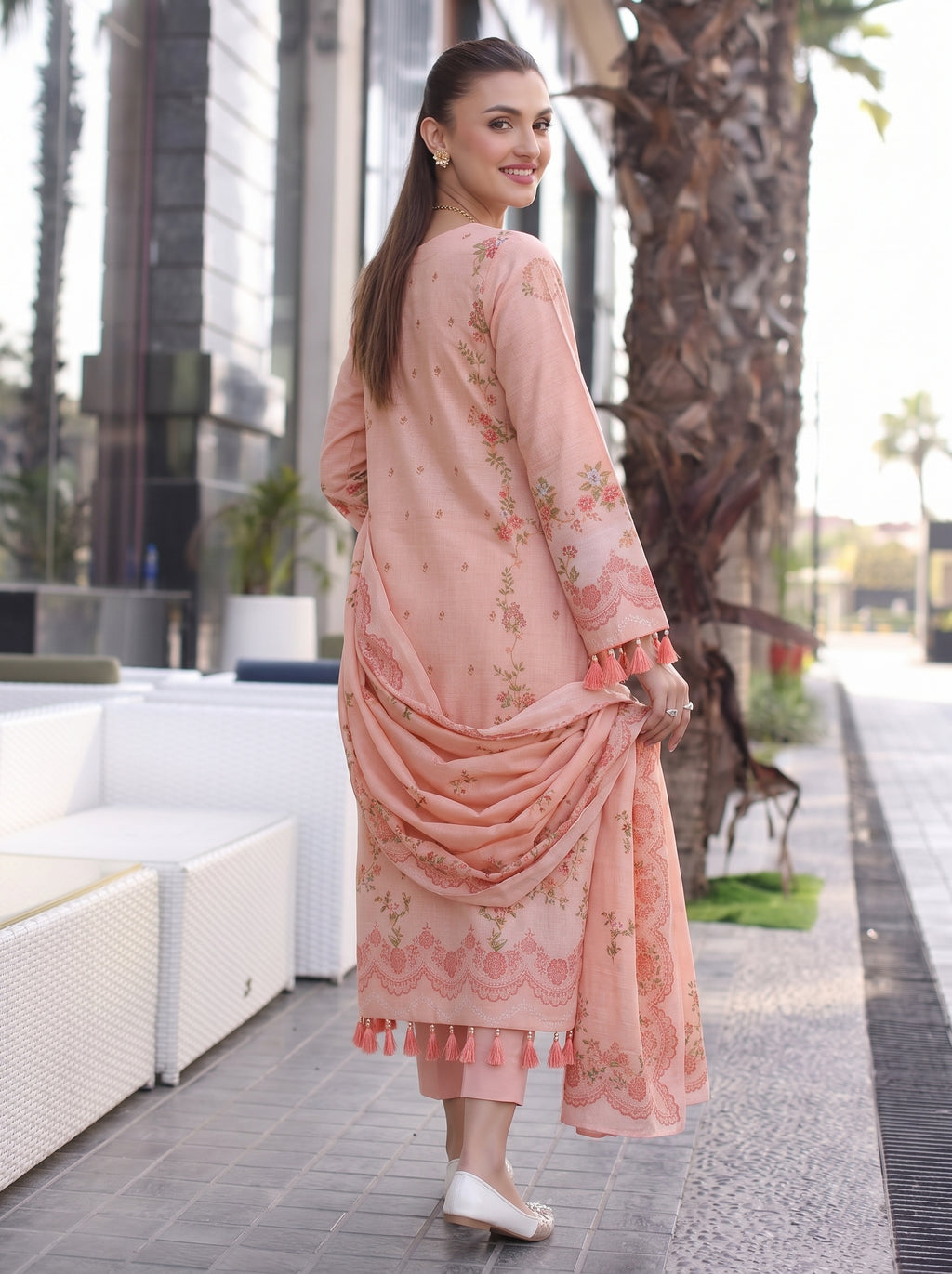 BLOSSOM 3 PIECE - DIGITAL PRINTED Karandi SUIT Unstitched
