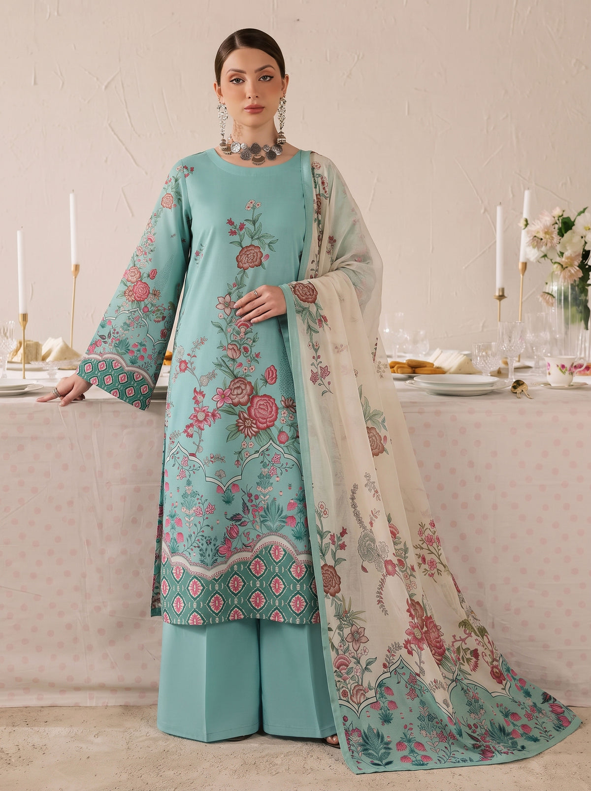 BISMIL 3 PIECE - DIGITAL PRINTED LAWN SUIT Unstitched