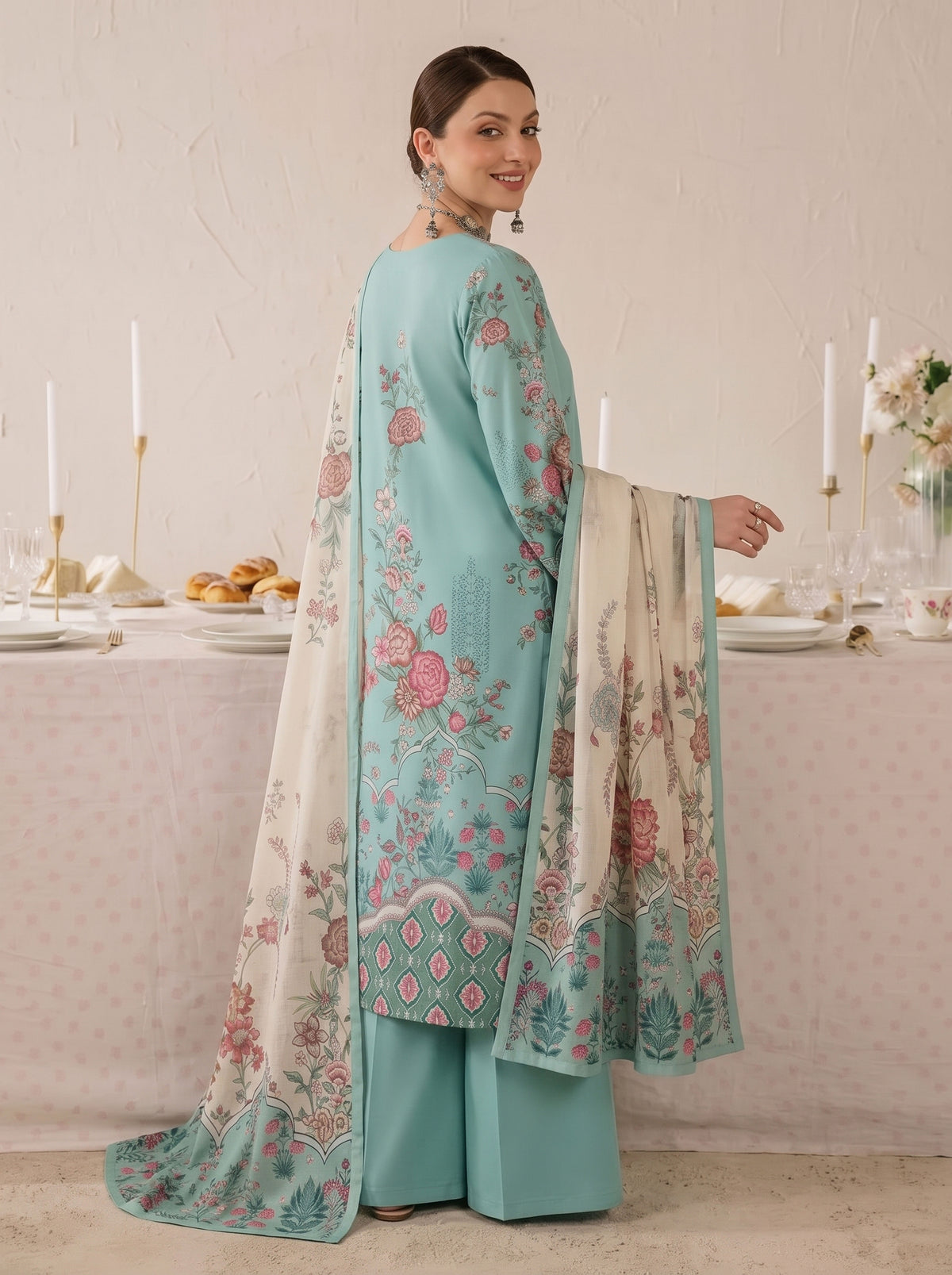 BISMIL 3 PIECE - DIGITAL PRINTED LAWN SUIT Unstitched