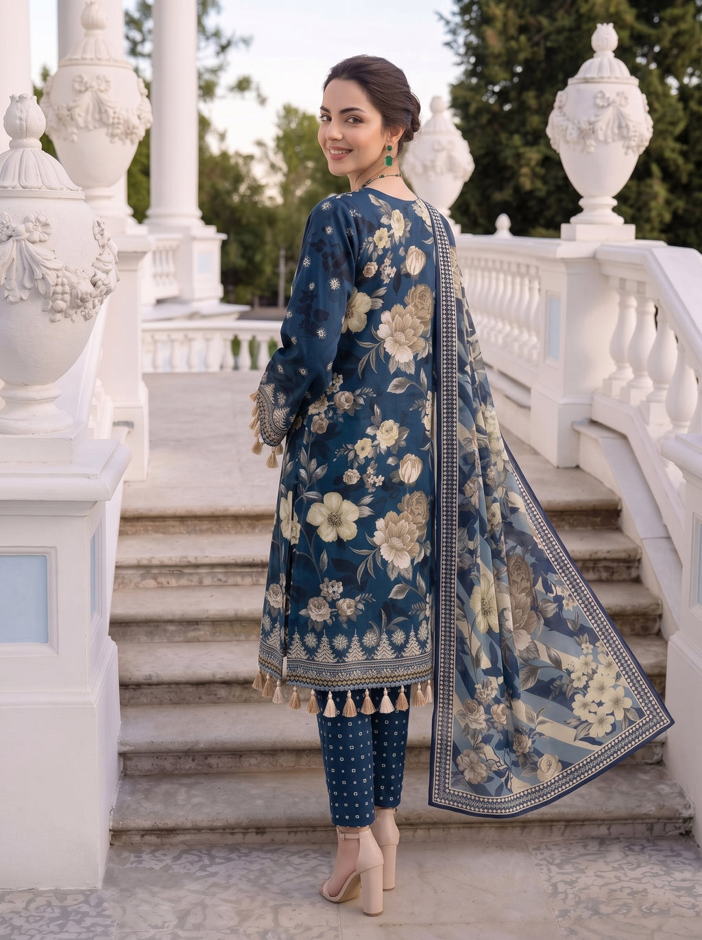 BLISS 3 PIECE - PRINTED LAWN SUIT Unstitched