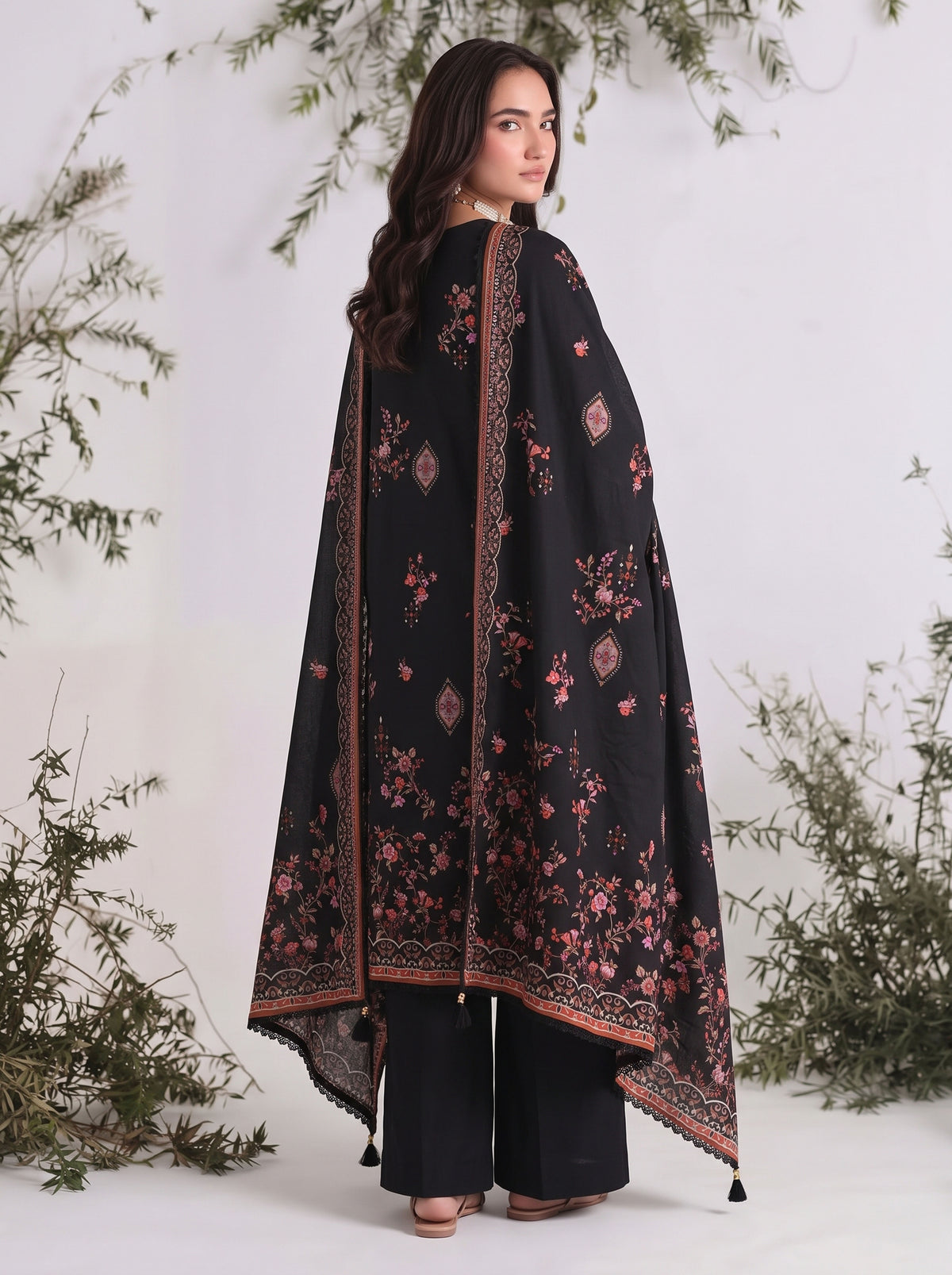 BISMIL 3 PIECE - DIGITAL PRINTED PREMIUM VISCOSE SUIT Unstitched 08
