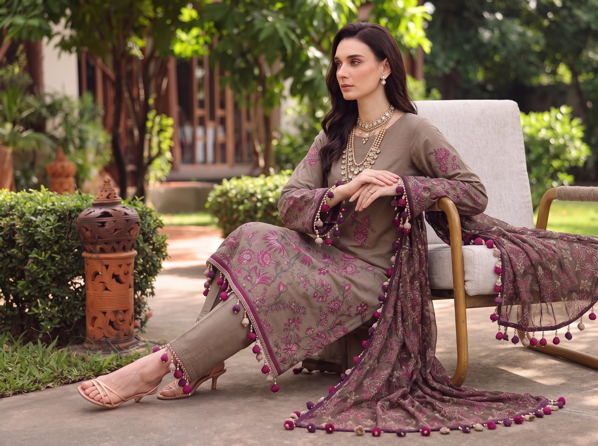 BISMIL 3 PIECE - PRINTED LAWN SUIT Unstitched