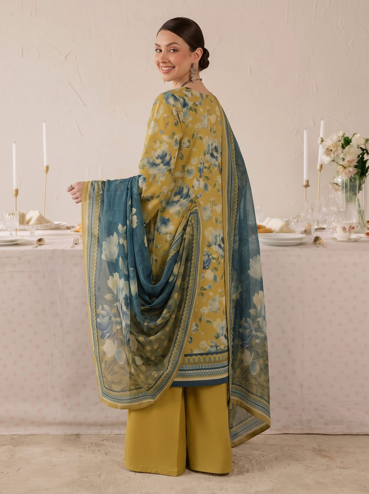 BISMIL 3 PIECE - DIGITAL PRINTED LAWN SUIT Unstitched