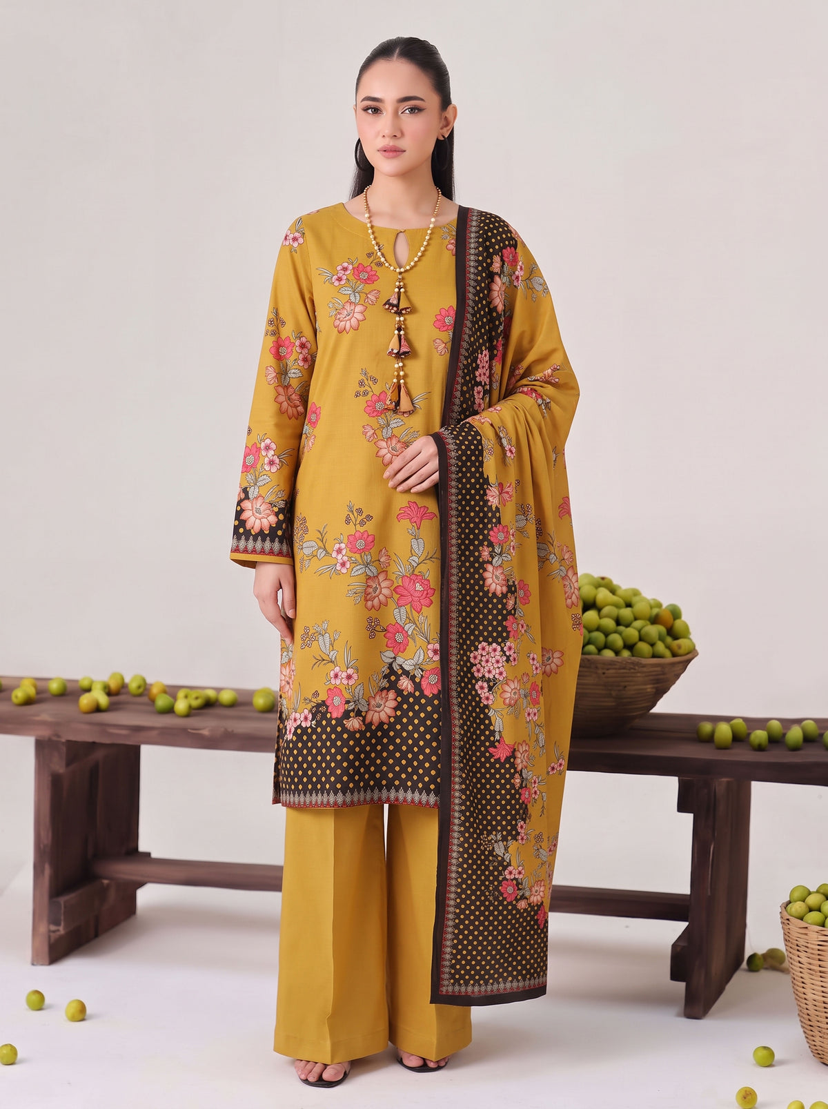BISMIL 3 PIECE - DIGITAL PRINTED PREMIUM VISCOSE SUIT Unstitched 09