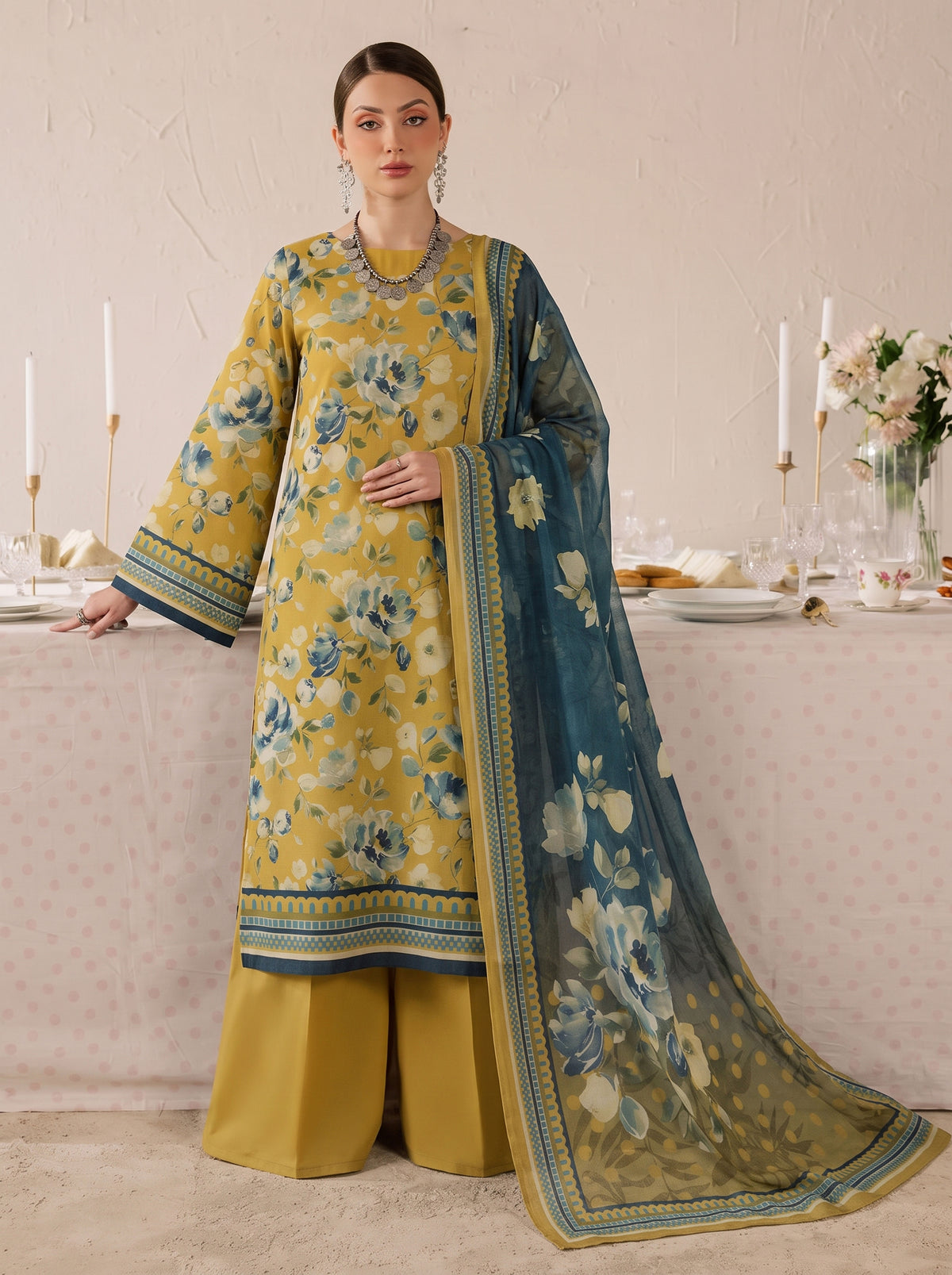 BISMIL 3 PIECE - DIGITAL PRINTED LAWN SUIT Unstitched