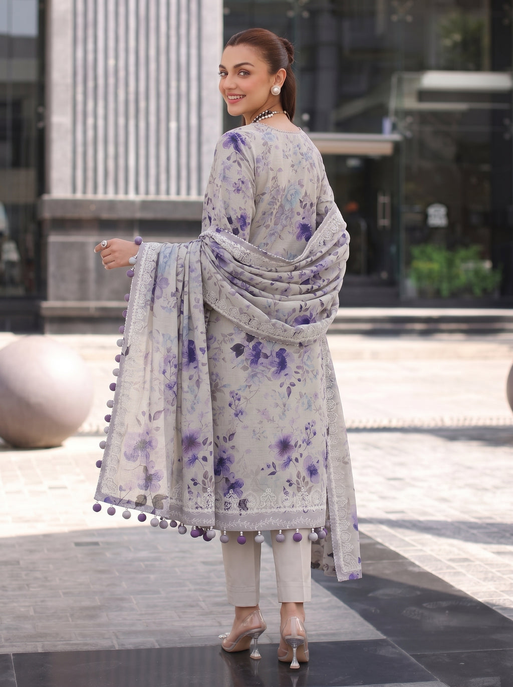 BLOSSOM 3 PIECE - DIGITAL PRINTED Karandi SUIT Unstitched