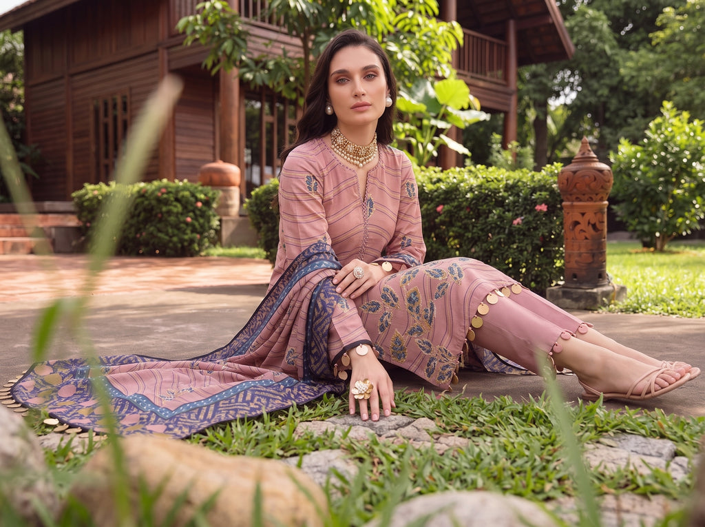 BISMIL 3 PIECE - PRINTED LAWN SUIT Unstitched