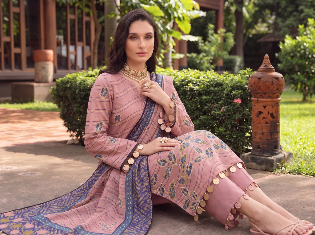 BISMIL 3 PIECE - PRINTED LAWN SUIT Unstitched
