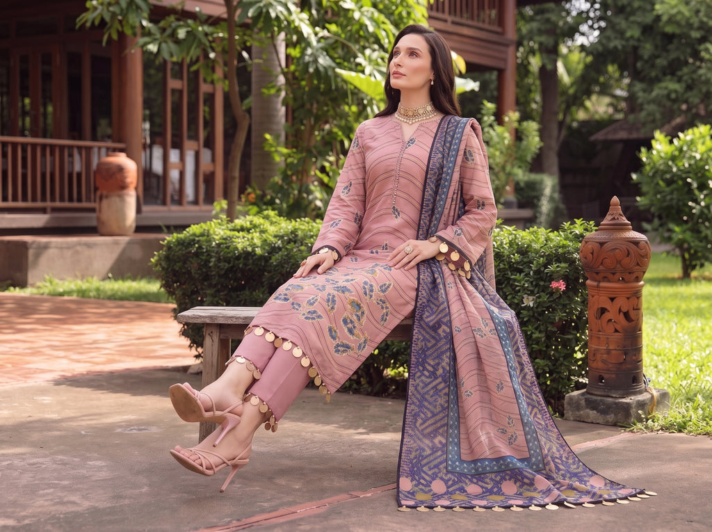 BISMIL 3 PIECE - PRINTED LAWN SUIT Unstitched