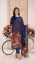 BISMIL 3 PIECE - PRINTED LAWN SUIT Unstitched 030